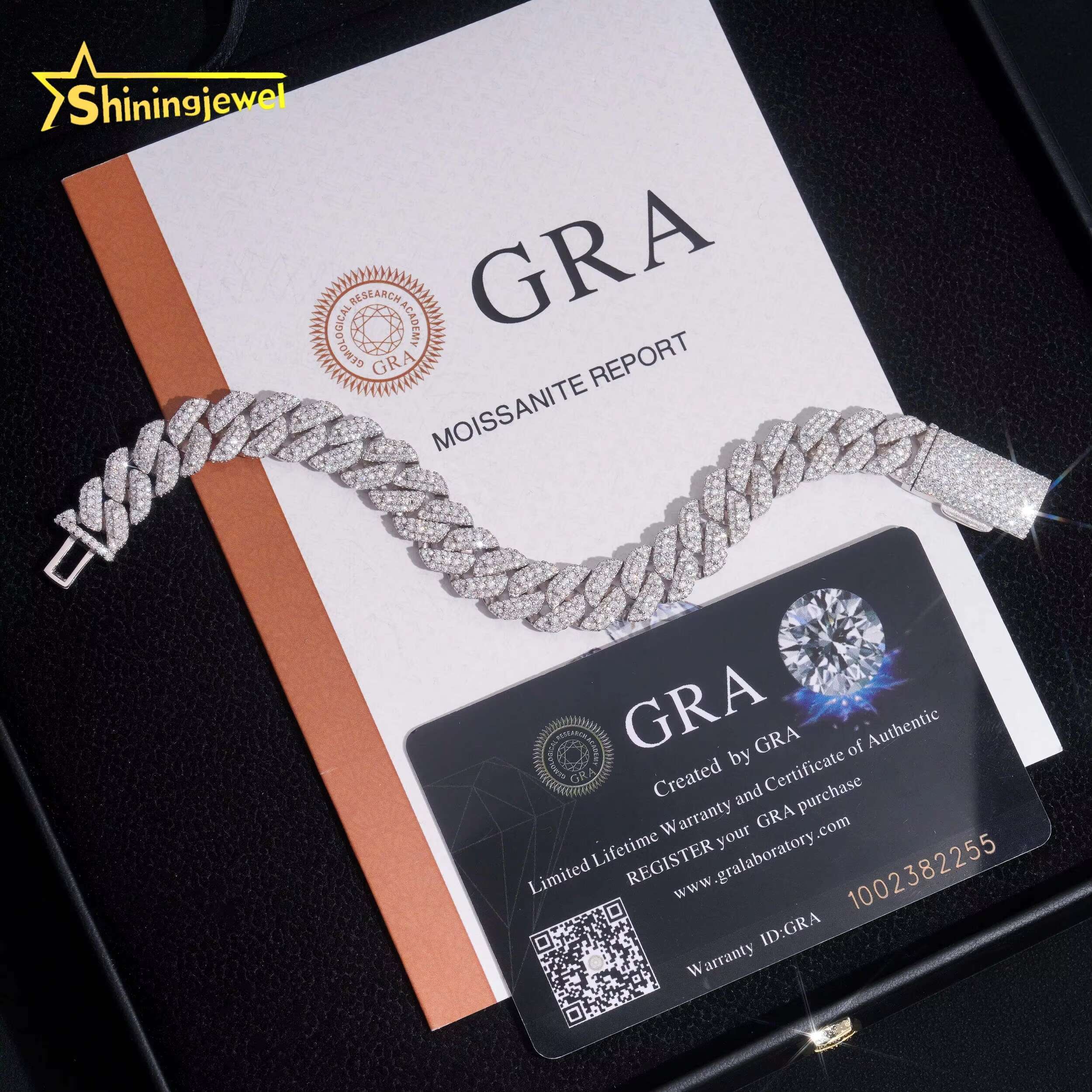 New Fashion Jewelry Hip Hop Style Iced Out 925 Sterling Silver 10mm VVS Moissanite Cuban Link Bracelet