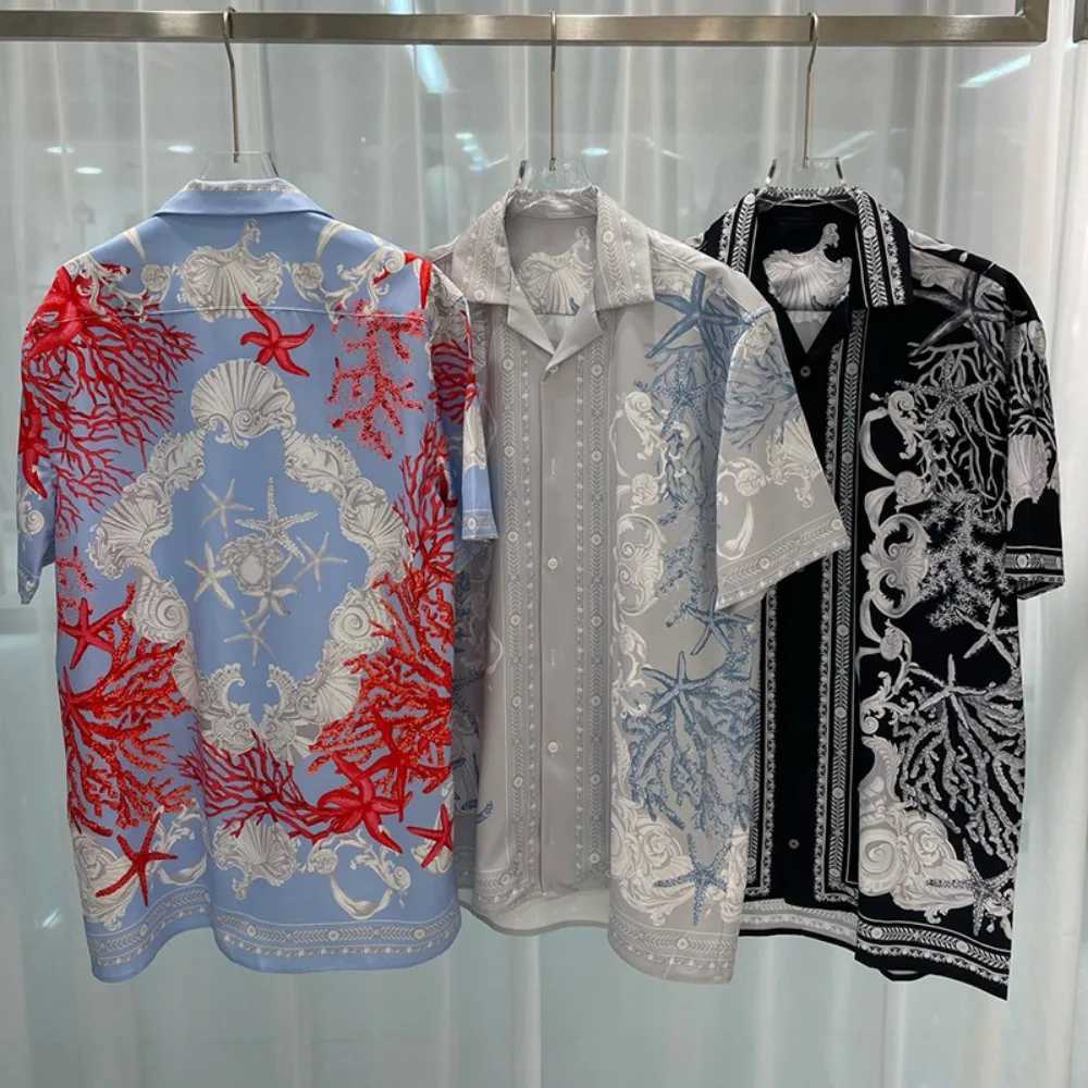 2024 Spring/Summer New Fashionable Casual Youth Popular Travel Digital Printed Mens Short sleeved Shirt X250410