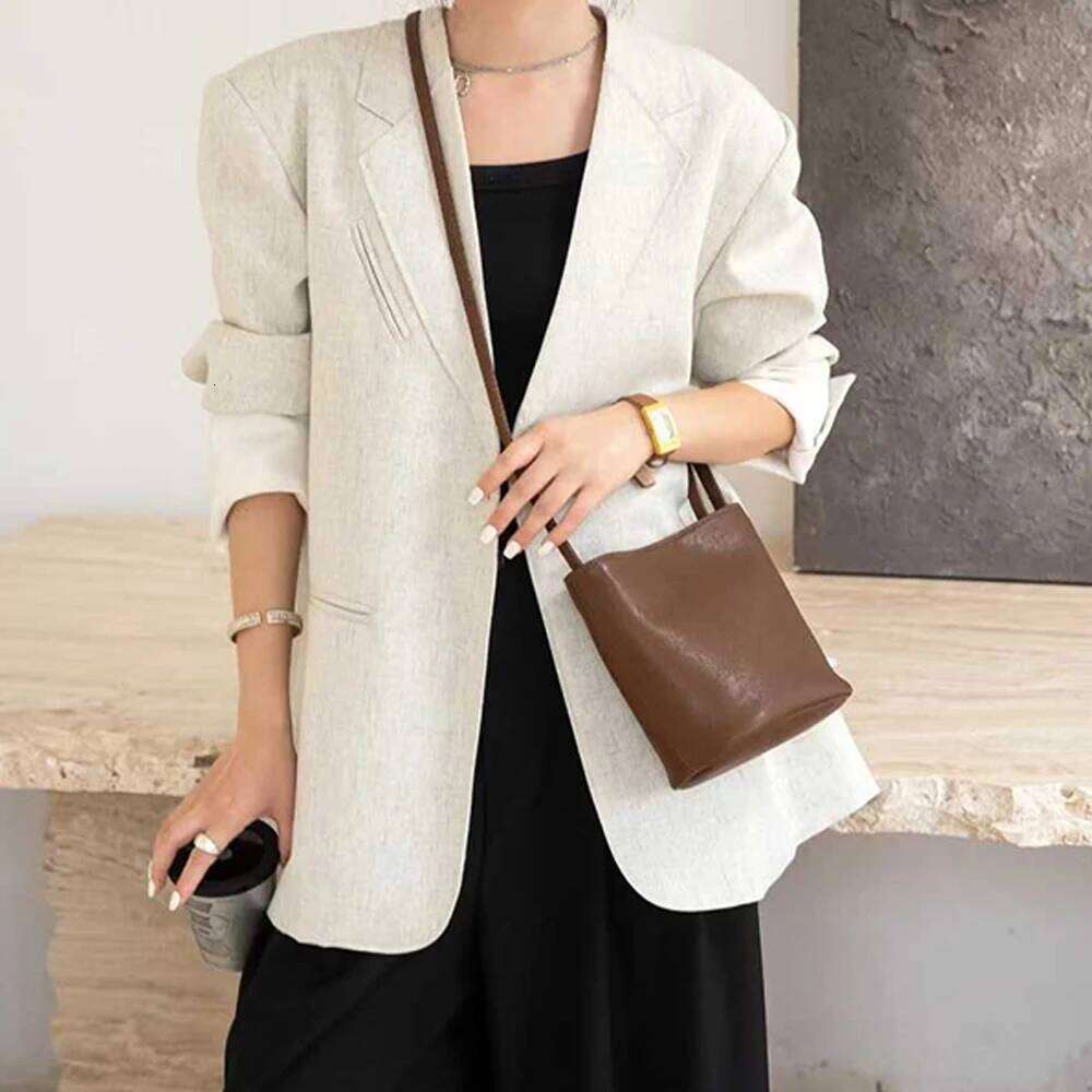 Summer Stylish Bucket For Women Genuine Leather Crossbody Sling Purse Mini Boho Chic Shoulder Bag St251110