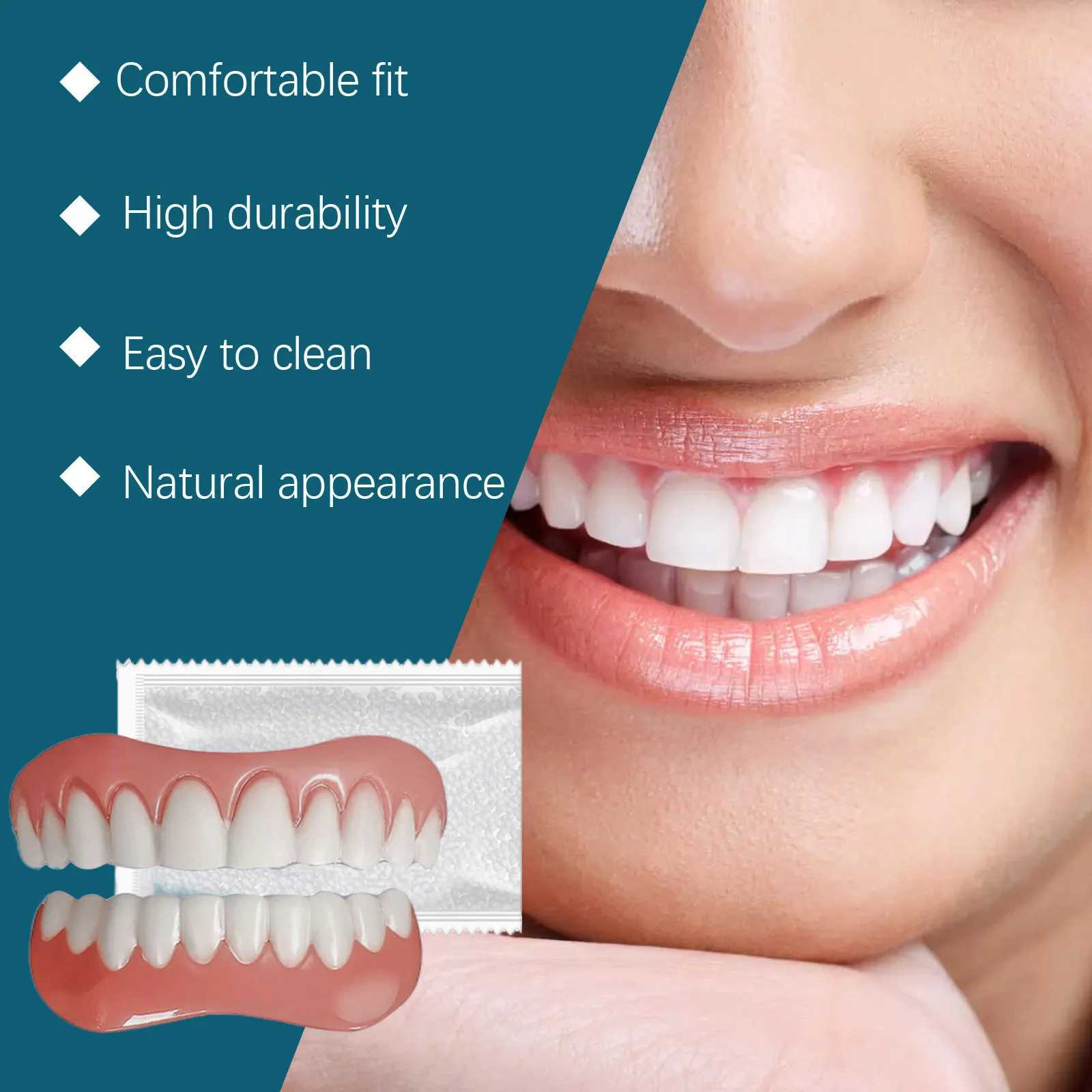 New Arrival Oralhoe 1 set of silicone denture kit with upper and lower veneers soft and instant Smile denture care bracket kit Z250410