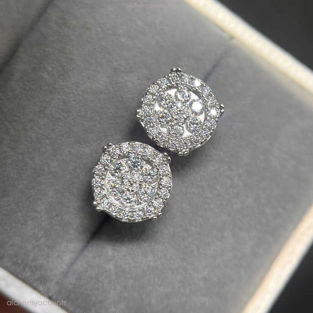 Designer Jewelry Wholesale Price Popular Hot Sale Iced Out Sterg Sier Jewellery Moissanite Vvs Screw Back Stud Earrings Category Gift