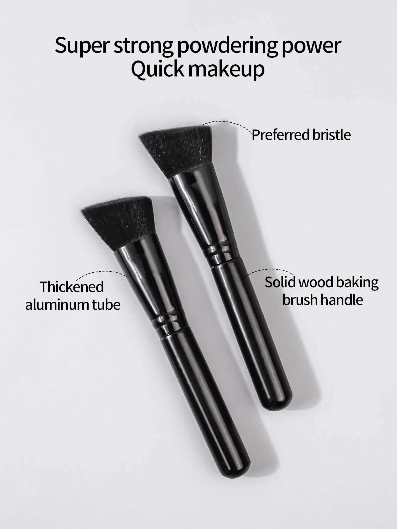 2025 Hot Sale 2Pcs All-Black Soft Bristle Blush Angled Contour Brushes Travel PortableHigh Value Non-Shedding for Daily Use L251110