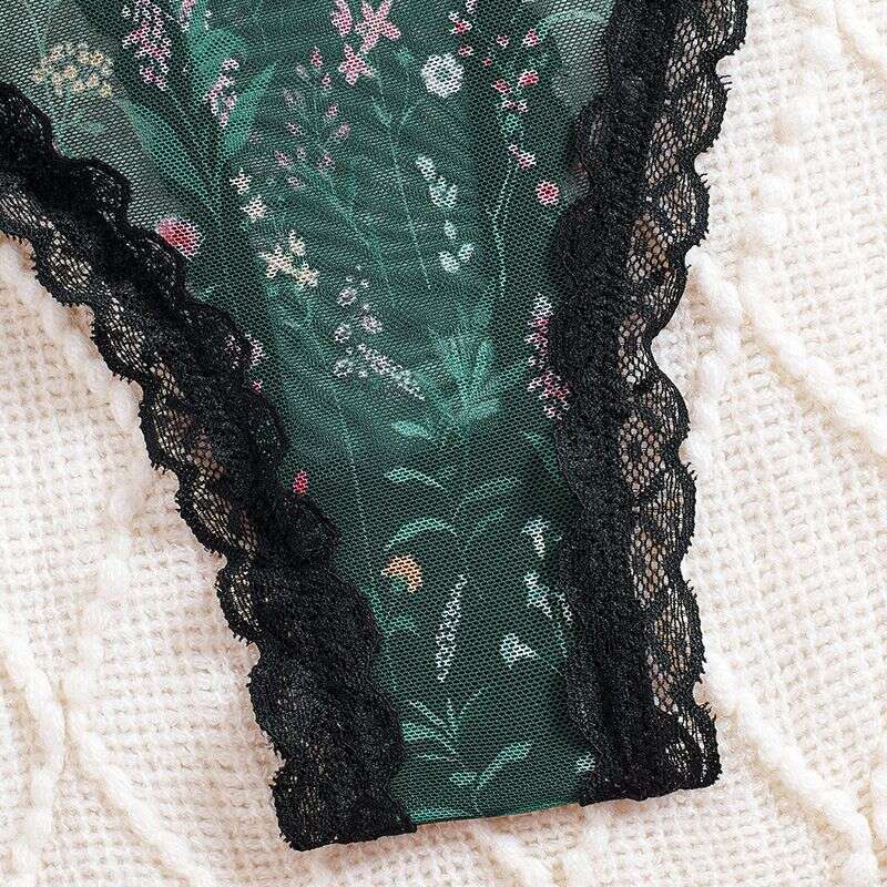 Lace Sexy Lingerie Fashion Sexy Lingerie Contrasting Mesh Lace Women S Body Sculpting Small Floral Onesie