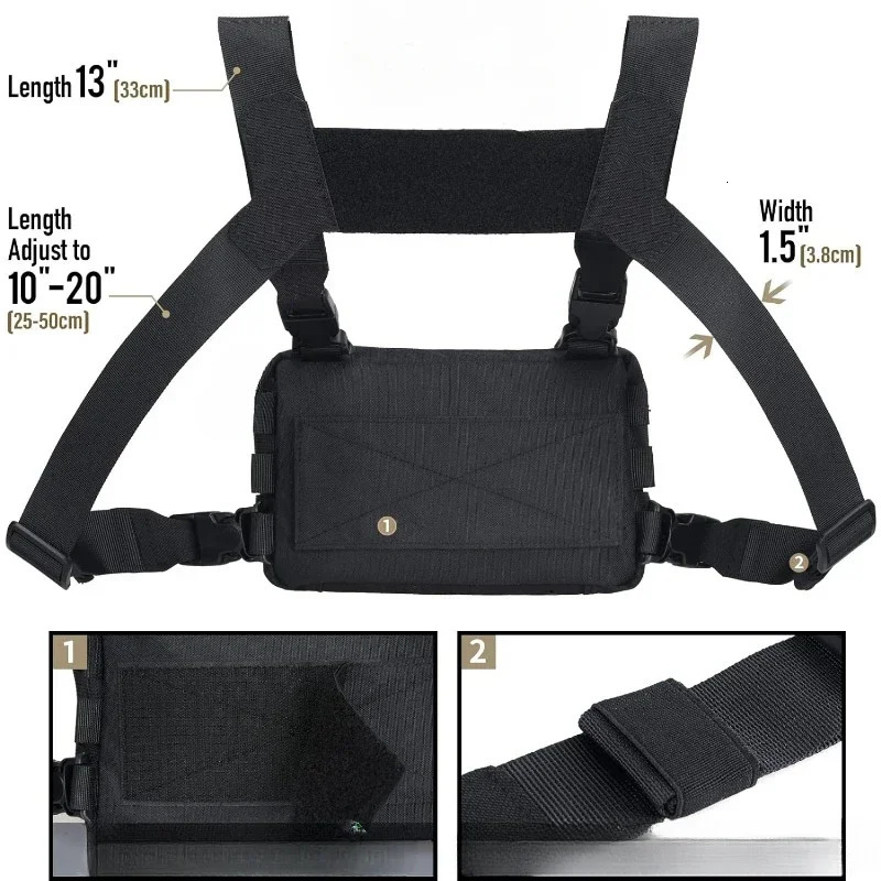 Tactical backpack chest hanging bag running with front loop reconnaissance suitable for outdoor 251110