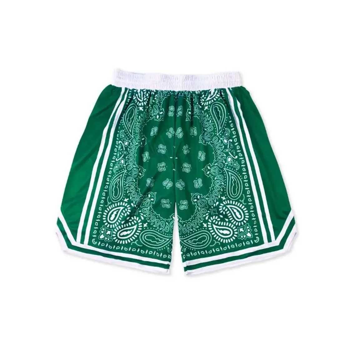 New Summer Star Style Waist Flower Mesh Shorts Classic Flower Printed Gym Shorts Mens Basketball Sports Beach Shorts X250410