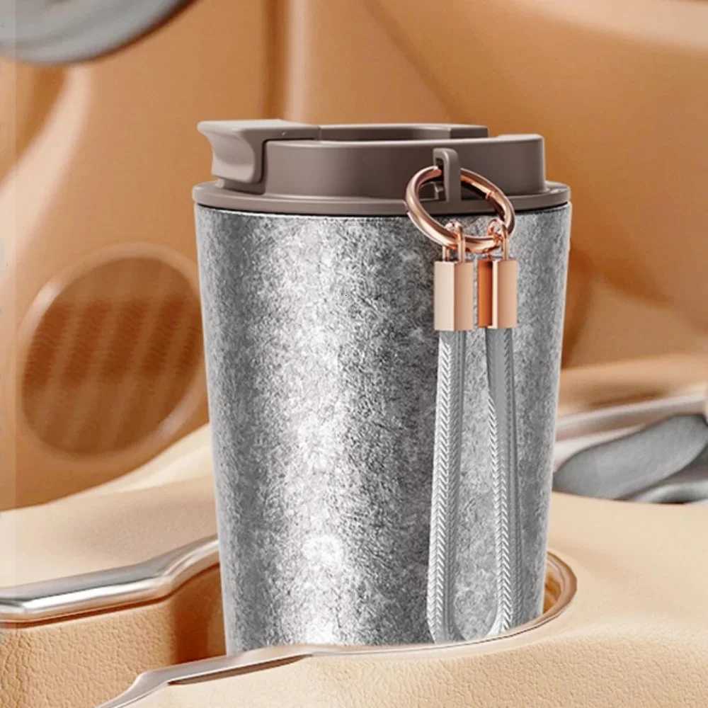 Fashionable cup Titanium Inner Travel Thermal g WideMouth with Lid Double-Wall Vacuum Insation Water Bottle With Rope Portable Leakproof Y251110