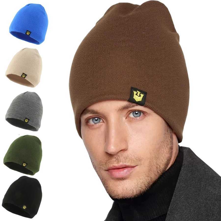 Men Skullies Beanies Knitted Hats Winter Warm Bonnet Solid Color Outdoor Ski Caps Gorras Fashion Streetwear Casual Sports CapXJ251110