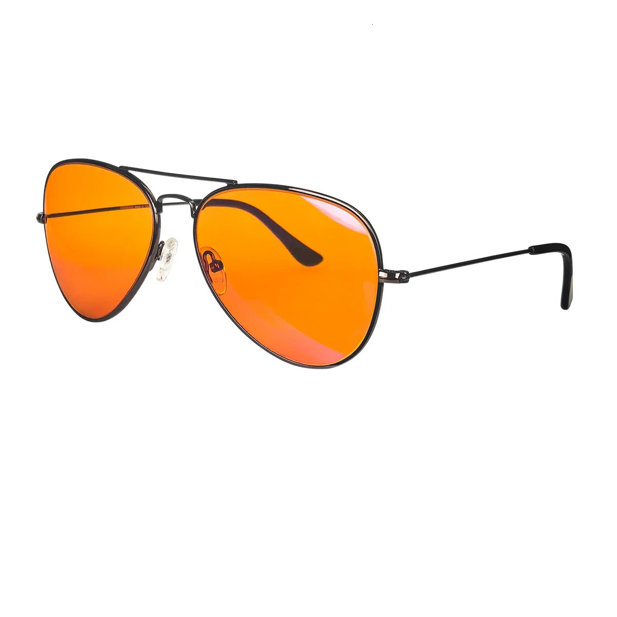 SHINU red lenses glasses men orange lens glasses women blue light filter better sleep rest glasses two size Metal frame eyewear 250407