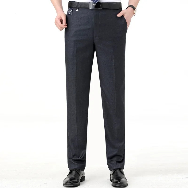 TopQuality Mens Woolen Trousers Traf Suit PantsBusiness FormalTrousers for Men Man Pants Naples Wool Dress 251110