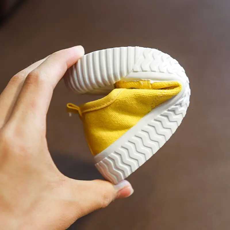 Baby shoes yellow sneakers fashion kids flat casual shoe canvas girls sport shoes boy vulcanize shoesT251110