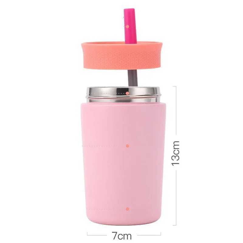 Fashionable cup 12oz Coffee Cup Small Capacity Stainless Steel Insated Cup with Straw Car Cup Water Bottle Thermos Bottle Y251110