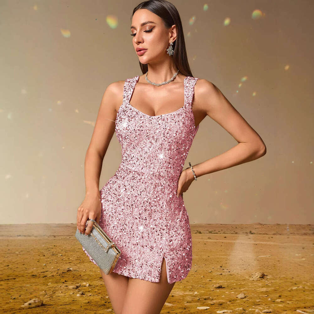 Women's Clothing Birthday Party SEXY DRESSES FOR WOMEN Backless Sequin Night club maxi dress