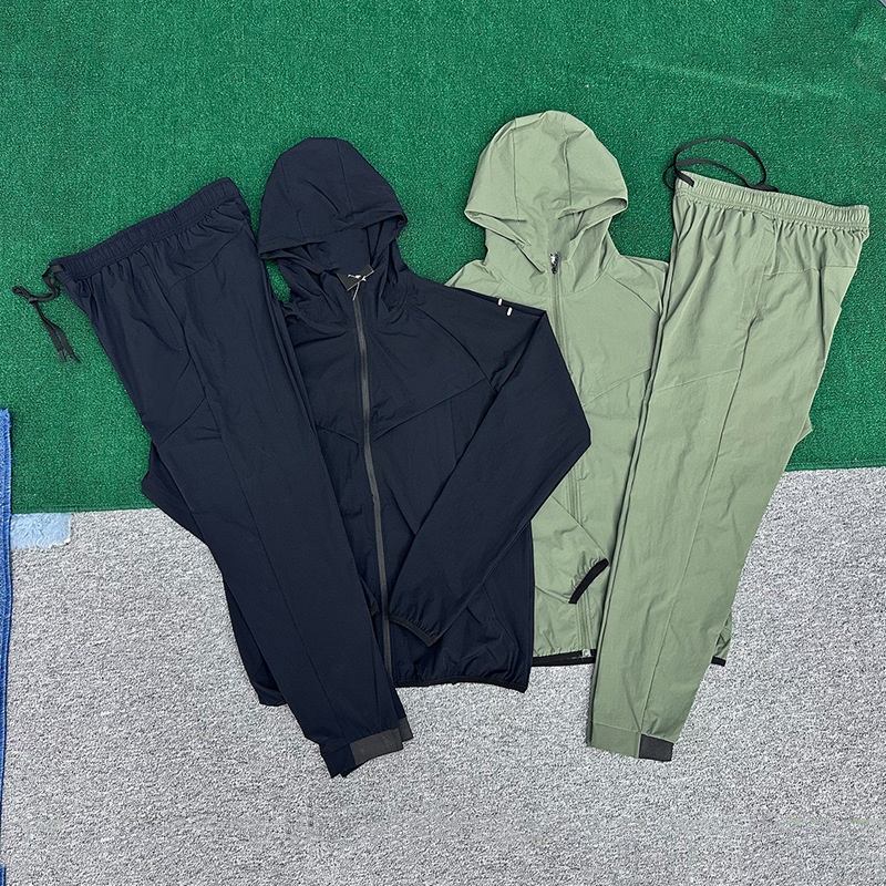 mens tracksuit tech sportswear designer zipper jacket sweatpants tracksuit fitness running sports suit quick dry shorts and t shirt set