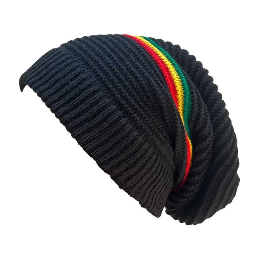 Beanies Pullover Weaving Reggae Hat Striped Color Hip Hop Hat Jamaica Knitted Hat Warm Casual Wear Skull Caps Reggae LoverXJ251110