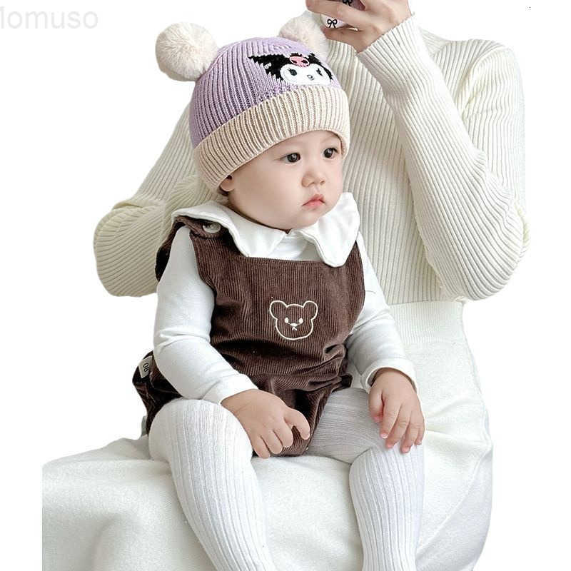 Sanrio Baby Hat Infant Autumn Winter Plush Hat Boys and Girls Warm Thickened Cute Adorable Pullover Ear Protection Hat H251110