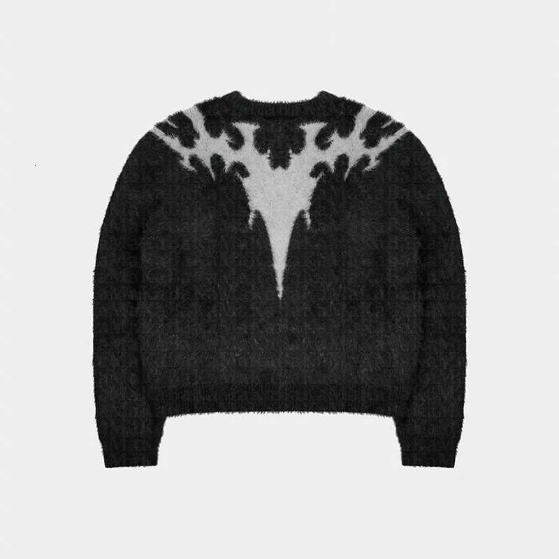 Fashion Black Gothic Vintage Ripped Grunge Jumper Streetwear Korean Oversize Hiphop Pullover Women Clothes Harajuku Sweater Y2k Winter Y251110