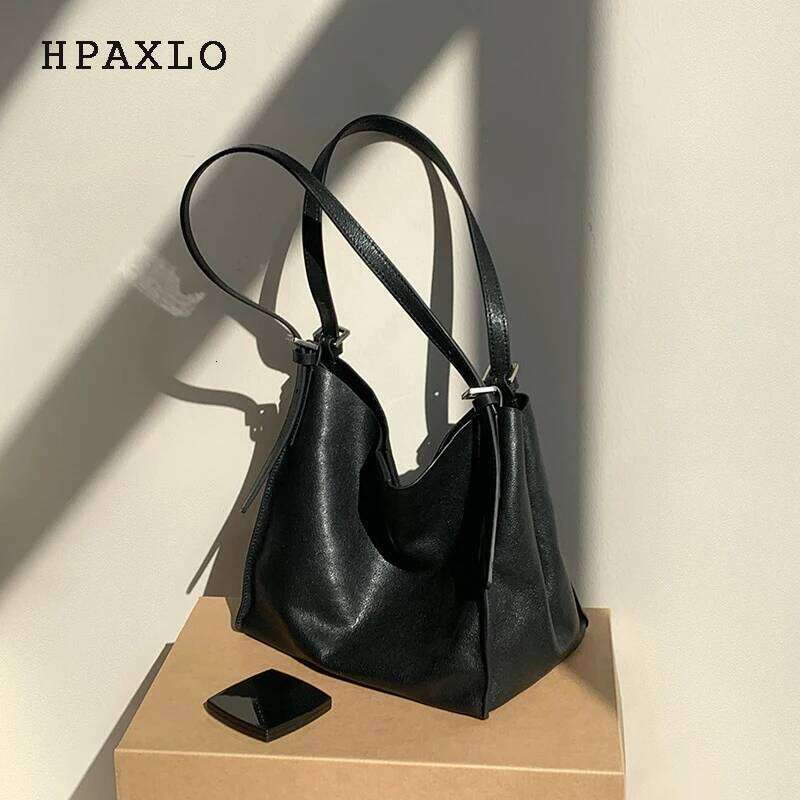 Genuine Leather Armpit Women's New Design Vegetable Basket Tote Vintage Casual Portable Shoulder Bag For Women Suotong1110