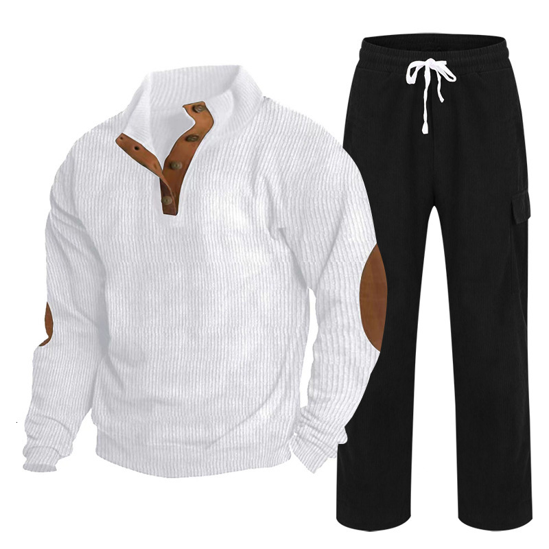Autumn and winter new half zipper pullover stand up collar sweatshirt loose and versatile sports and leisure set
