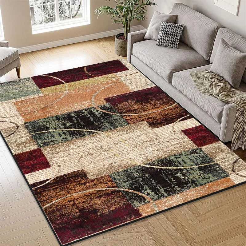 Nordic Abstract Area Rug for Living Room Bedroom Large Plush Non-Slip Floor Carpet Modern Home Decor Y251110