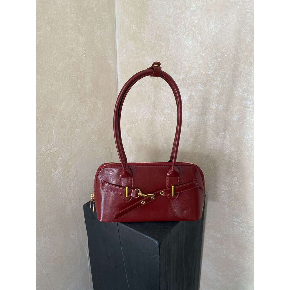 Handheld Underarm New Korean Version Ins Female Niche Design Texture High-end Feel Shoulder Bowling Bag