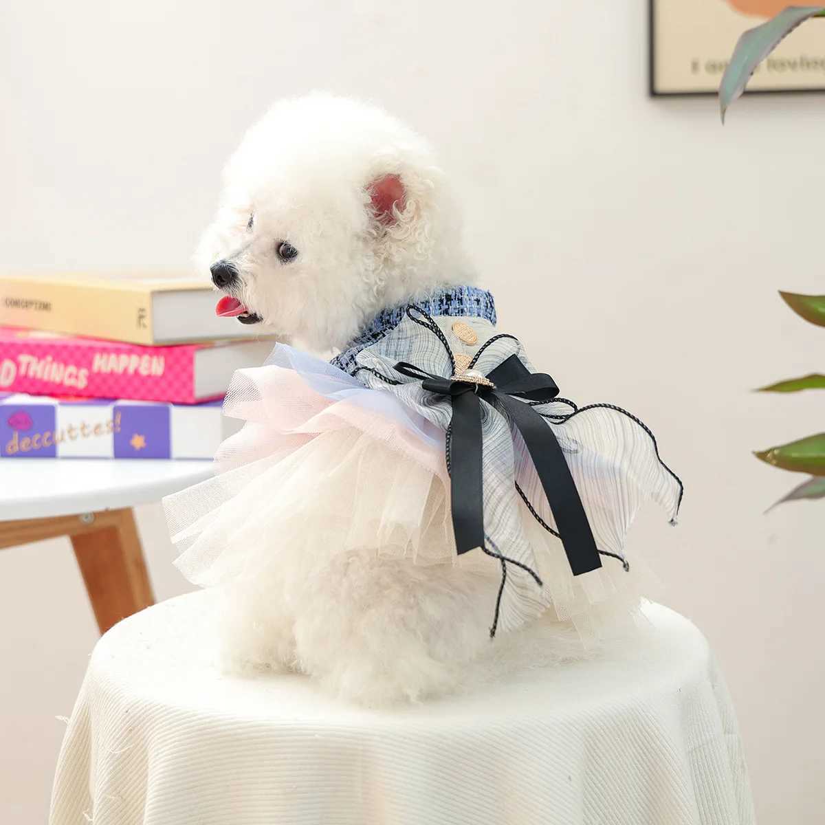 Small Dog Cat Clothes Elegant Pricess Dog Dress in Multi-Color Design Luxury Pet Dresses Fashion Colorful Boucl Skirt J251110