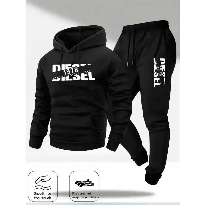 2025 Trendy Autumn and Winter New Hooded Tracksuit Fashionable Casual Sportswear Set Two-Piece Set W251110