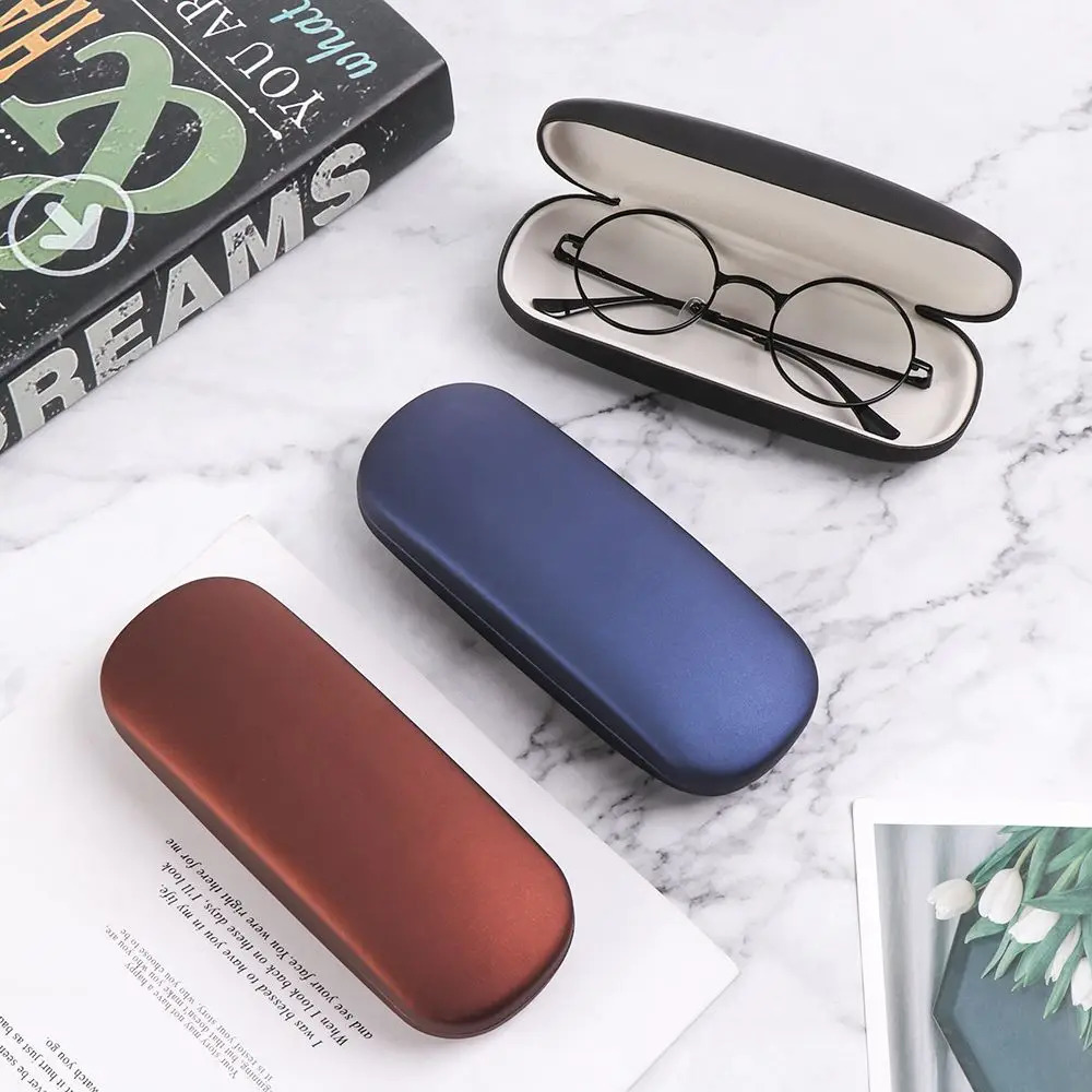 Fashion Hard Glasses Box Mens PU Pearl Myopia Reading Goggles 250410