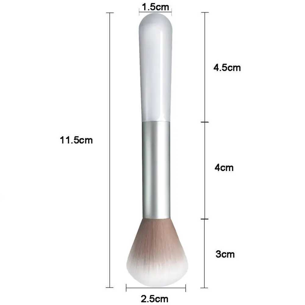 2025 Artificial Fibers Powder Blusher Brush White Stem Plastic Highlight Brush Powder Brush Fashion Makeup Tools Cosmetic Brush L251110