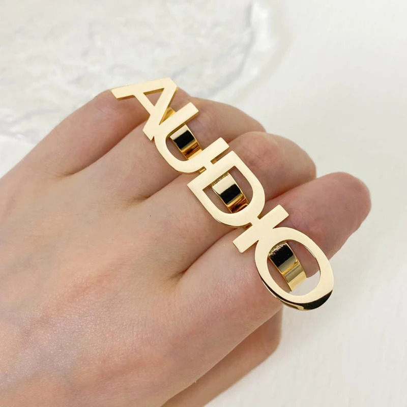 Personalized 3 Fingers Ring Men Women Gold Stainless Steel Massive Ring Name Custom Knuckle Rings Jewelry Gift for Her 250409
