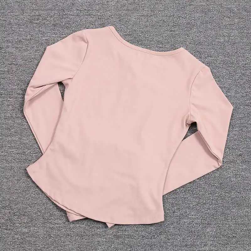 Wholesale high-quality V-neck yoga tops sports plain casual long sleeves lightweight solid color womens T-shirtsXJ250410