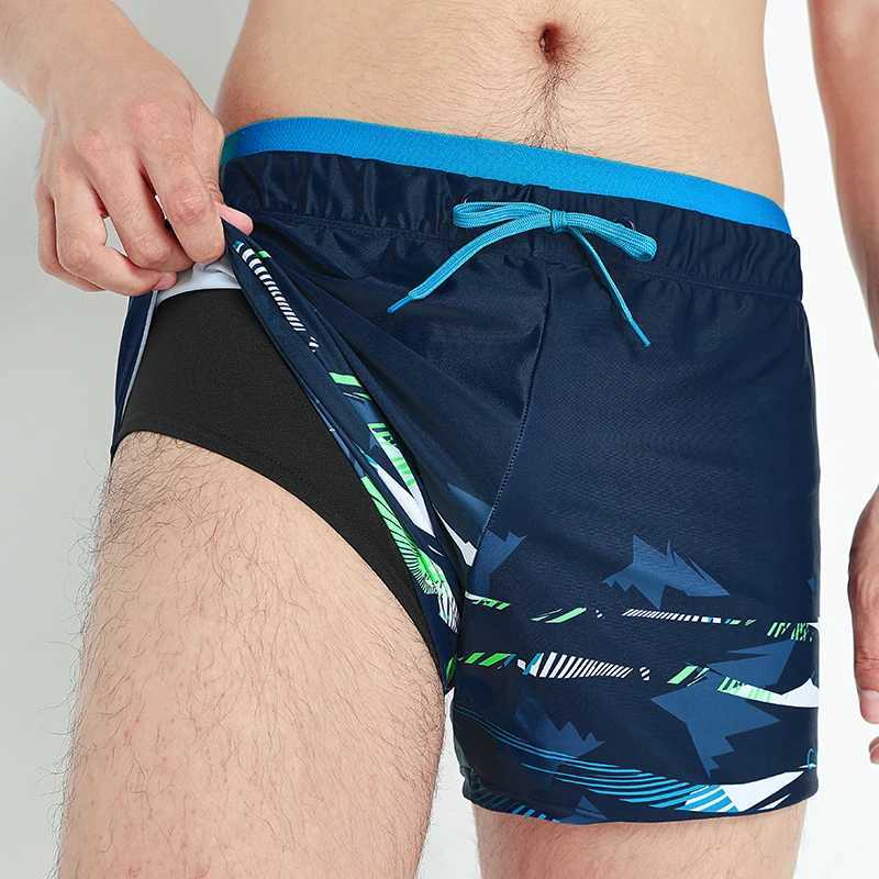 Golden cam mens swimsuit moisture resistant mens boxer swimsuit mens loose beach mens summer shorts mens swimming trunks X250410