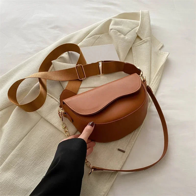 Fashion High Quality Lady Handbags PU Leather Womens Shoulder Bag Vintage Solid Color Flap Womens Bag Small Crossbody Bags R251110