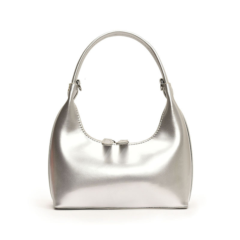 New Patent Leather Handbag Women, High-End Summer Versatile Underarm Bag, Niche Shiny PU Shoulder Bag for Women