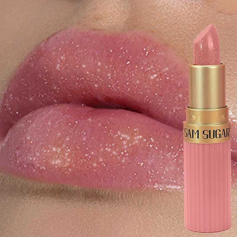 6 Colors Diamond Pearlescent Lipstick Glitter Shiny Metallic Lipstick Lip Tint Long Lasting Nude Shimmer Shiny Lip Gloss MakeupT251110