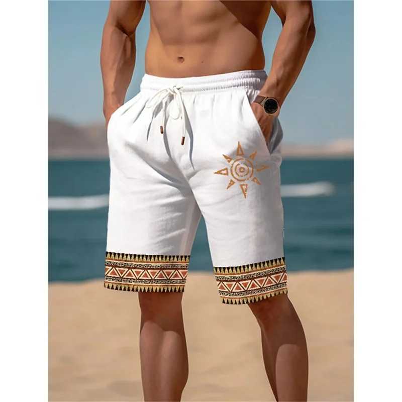 Swirl Marks pattern mens swimming dry 3D printed shorts summer casual breathable fitness street loose beach shorts X250410