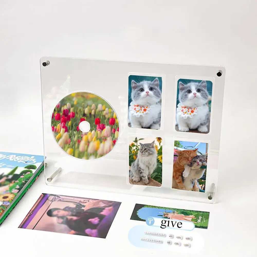 Transparent Idol Picture Poster Acrylic Protective Album Photo Frame Stand Photocard Holder CD Storage L251110 H260306