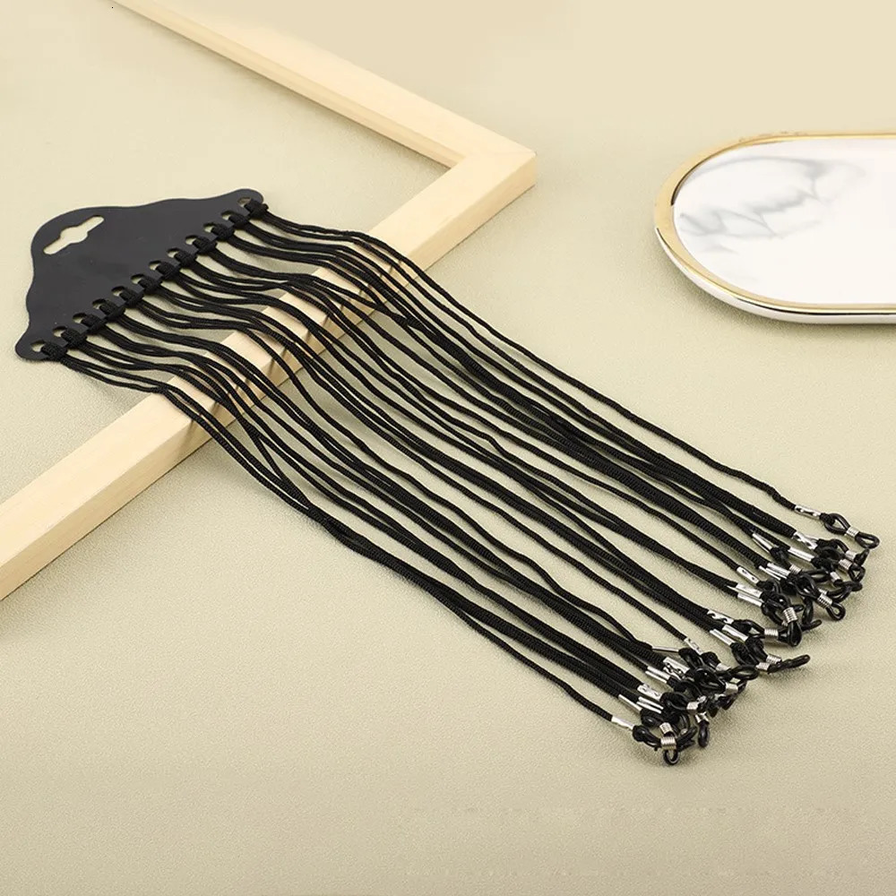 120 pieces of black nylon eyeglass straps mirror sunglasses eyeglass chains reading glasses holder GC-B 250409