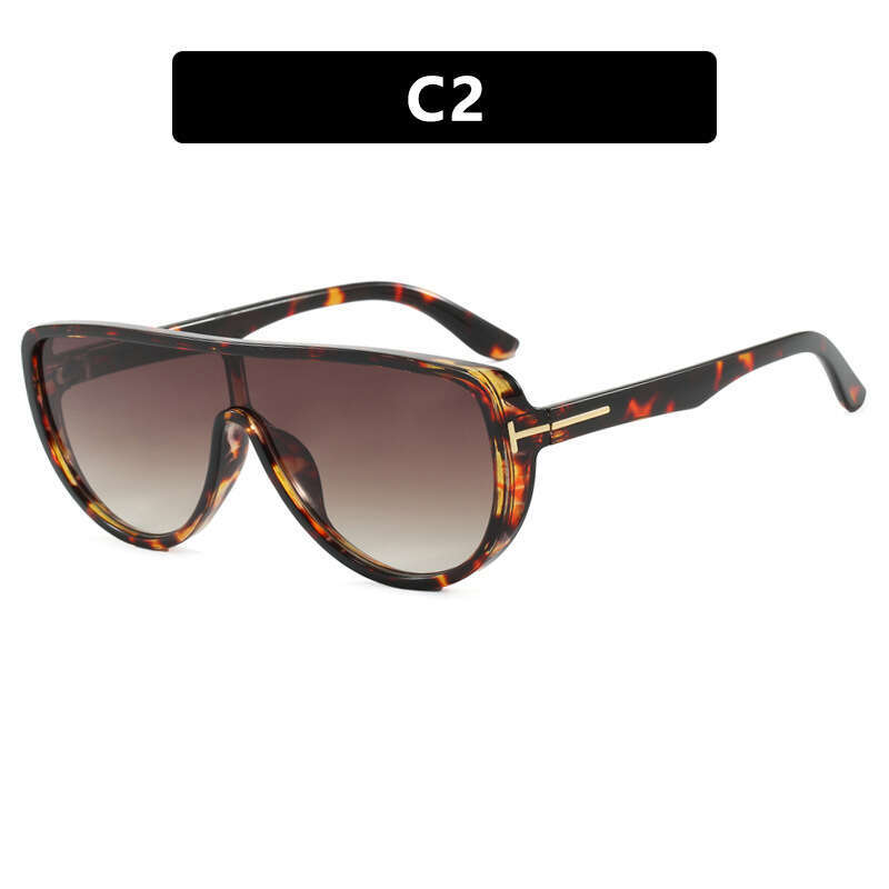T-shaped One-piece Large Frame Sunglasses 2026 New Style Personality Avant-garde European and American UV Protection Sun glasses Trendy