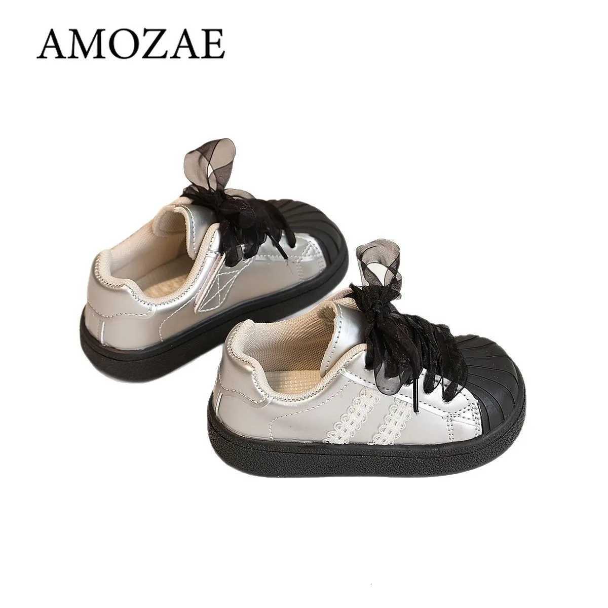 Girls Soft Bottom Anti-Slip Casual Sports Shoes Spring Autumn Style Learning to Walk Shoes Childrens Shell Head Leisure SneakeT251110
