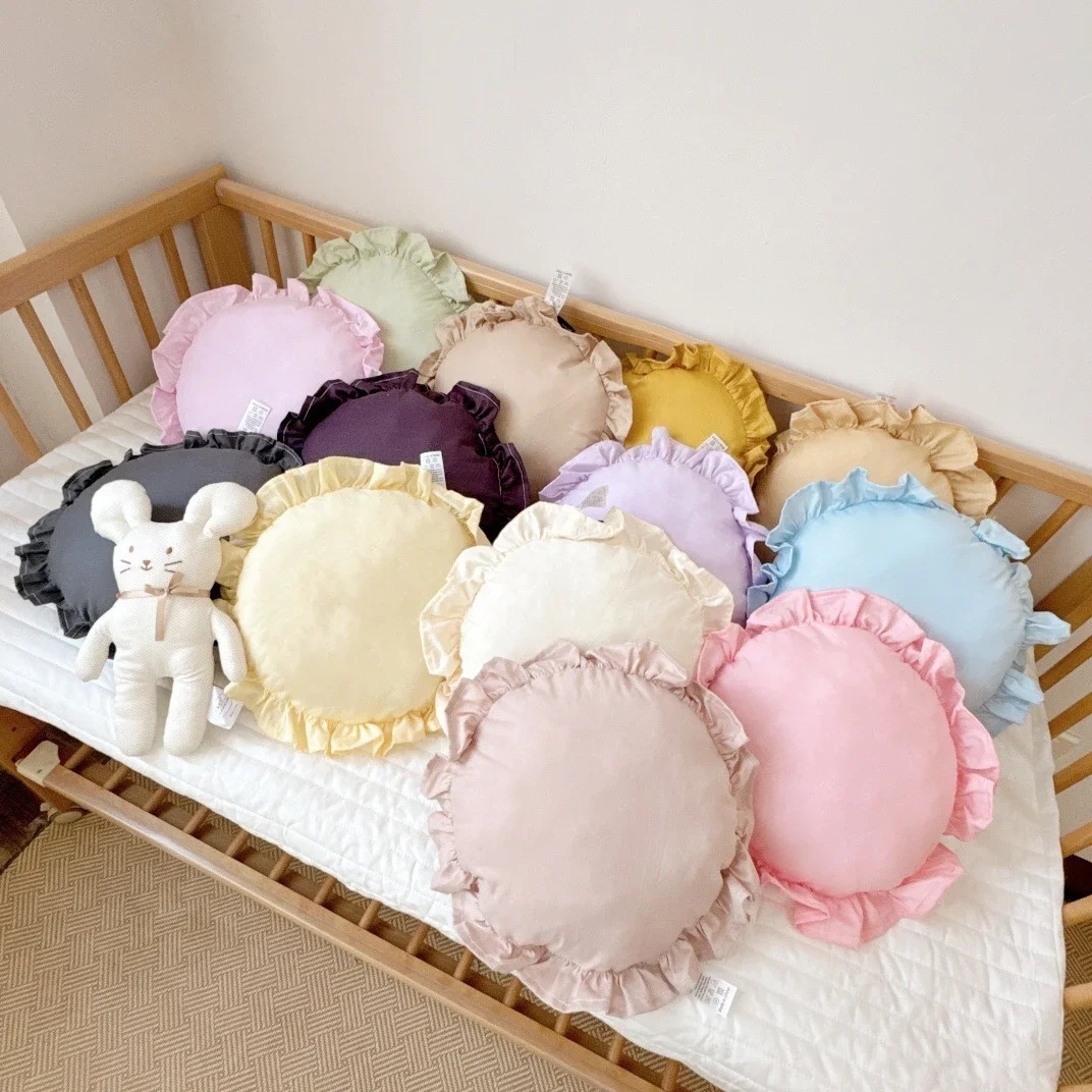 Nordic Style Cotton Solid Color Baby Pillow born Items Children Kids Sleep Neck Pillows Baby Bedding Pillow Bed Stuff 251104