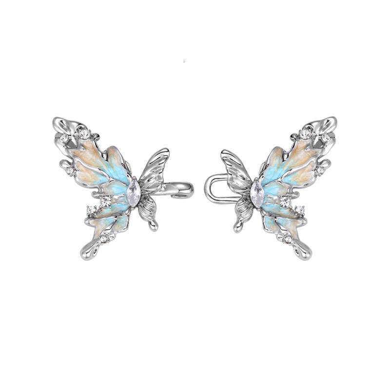 DHcollections Gradient Oil Drop Butterfly Buckle for Women, Exquisite Tightening Artifact, Adjustable Buckle, Pants Tightening, Elastic Waist Accessor