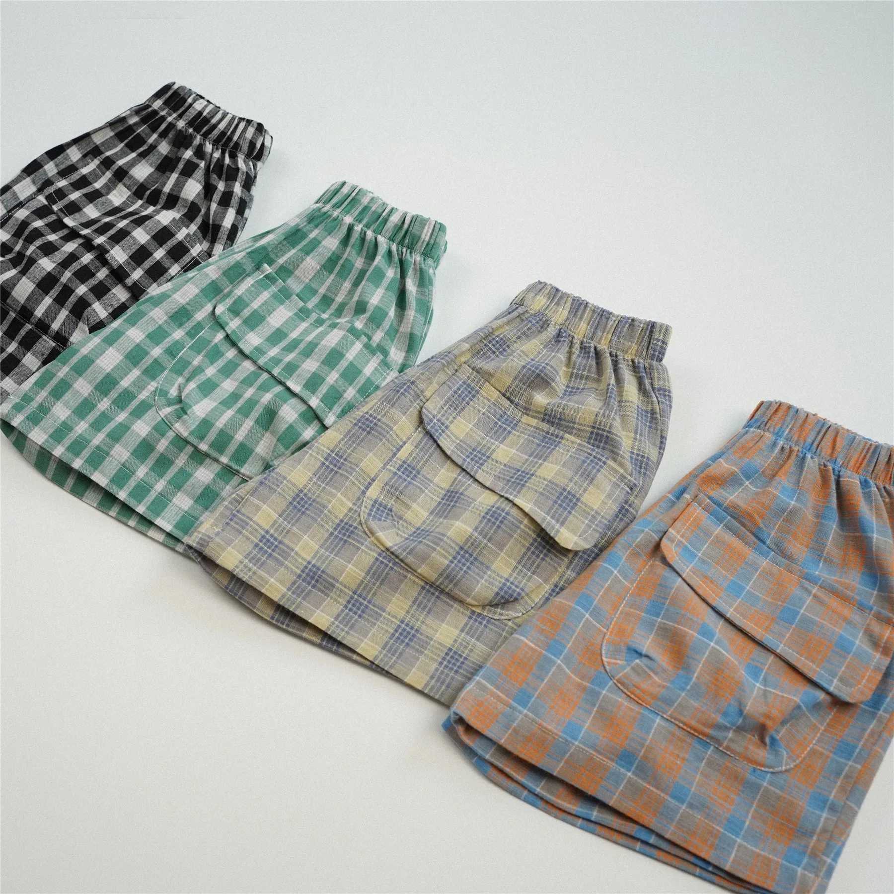 2024 New Arrival Summer Casual Preschool Shorts Baby Boys Flat Pants Full Set Cotton Comfortable Loose Children Girls Shorts Z250410