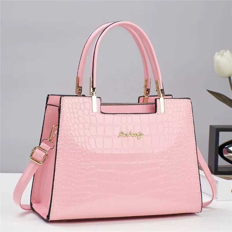 Luxury Bright Leather Ladies HandBags High-end Crocodile Messenger Bags Boston Ladies Shopping Shoulder Tote Bags Crossbody Bag K251110