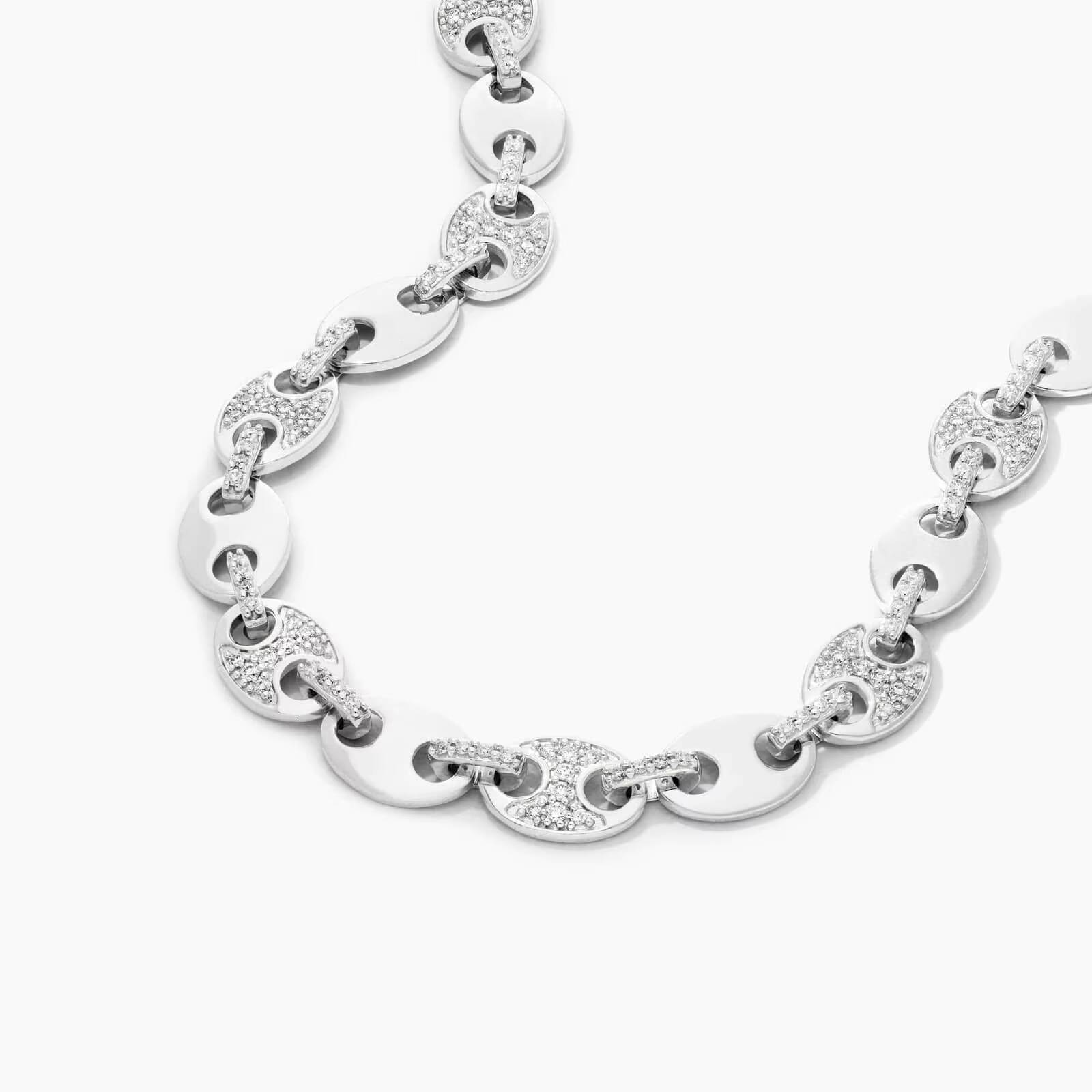 Elegant Tennis Style Moissanite Necklace With Sparkling Diamonds And Solid 925 Silver Fine Chain For Women Wear