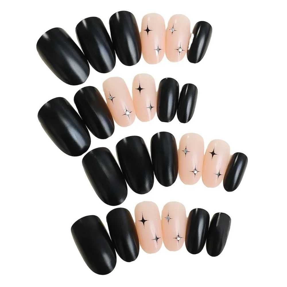 Corner head almond fake nail waterproof wearable ergonomic full set of fake nail press machine W250410