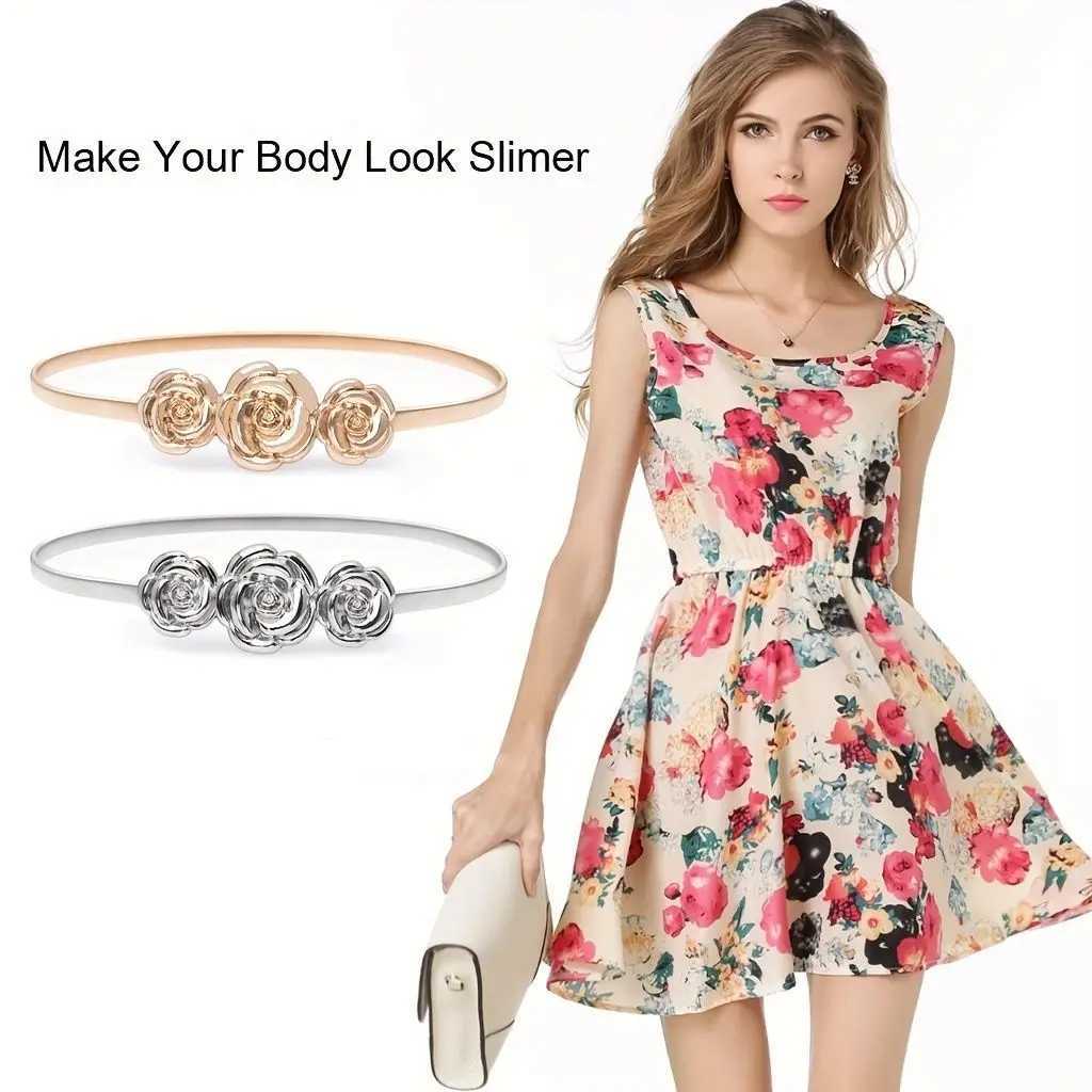 Silver Leaf Metal Belt for Wen Elastic Simple Elastic Fine Jewelry Fashion Chain Hook Waist Chain for Wen X250410
