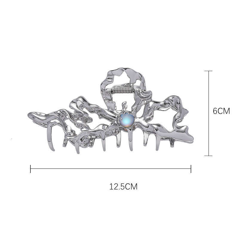 Original Moonstone Hollow Butterfly Hair Claw Wholesale for Women New Chinese Style Minimalist Shark Clip Niche High-end Hairpin