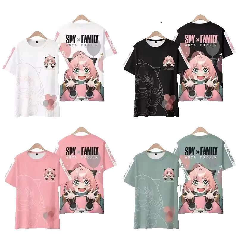 Spy X Home 3D Printed Anime Haruku Kawaii Girl Anya Boy Role Playing, Oversized T-shirt, Children's Gift