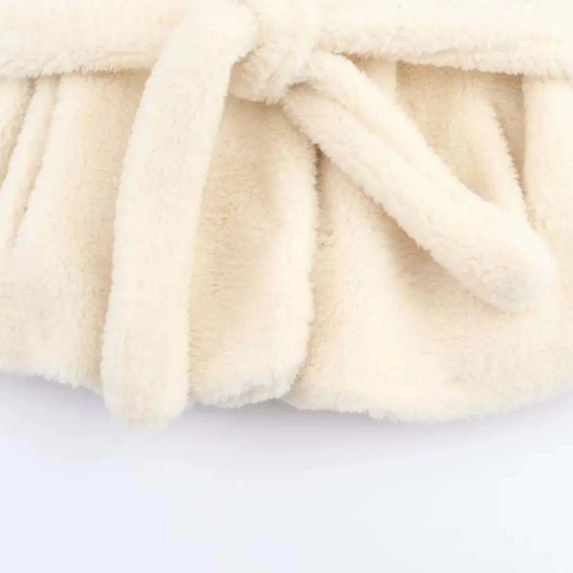 DiYiG WOMAN Autumn Fashion Faux Fur Effect Coat Vintage Long Sleeve with Belt Outerwear Mujer 251110