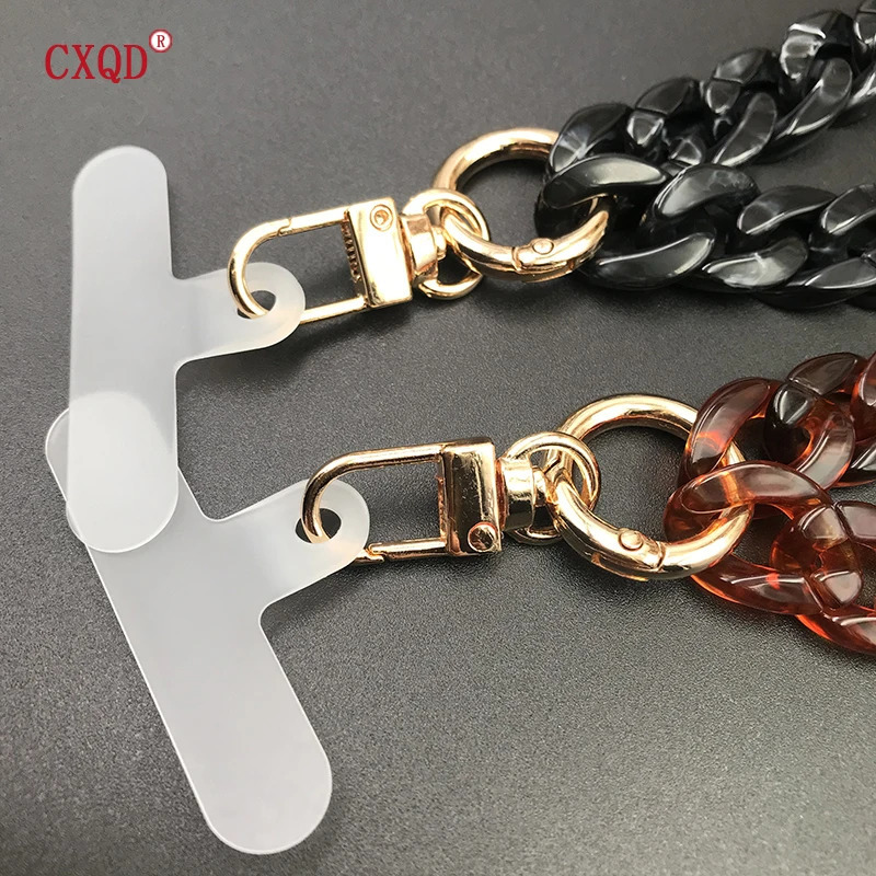 120cm Bevel Anti-lost Phone Lanyard Rope Neck Strap Colorful Portable Acrylic Cell Phone Chain Accessories Gifts Outdoor 250409